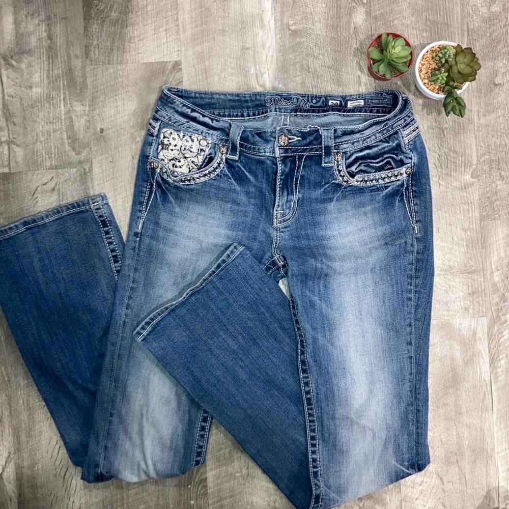 Miss Me Signature Rise Boot Cut Jeans